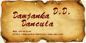 Damjanka Dančula vizit kartica
